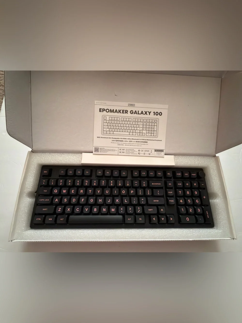 Epomaker Galaxy 100 Aluminum Mechanical Keyboard HMX Switches Matcha Butter milk